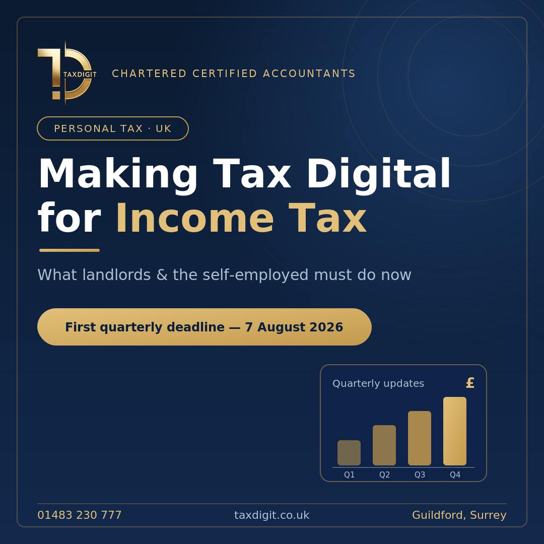 Making Tax Digital for Income Tax Is Here: What the 7 August 2026 Deadline Means for You
