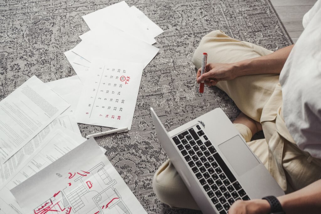 Payroll professional working to a deadline