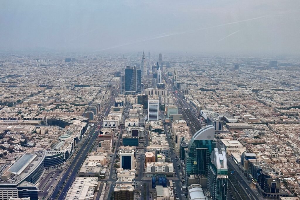 منظر جوي لأفق مدينة الرياض الحديثة
