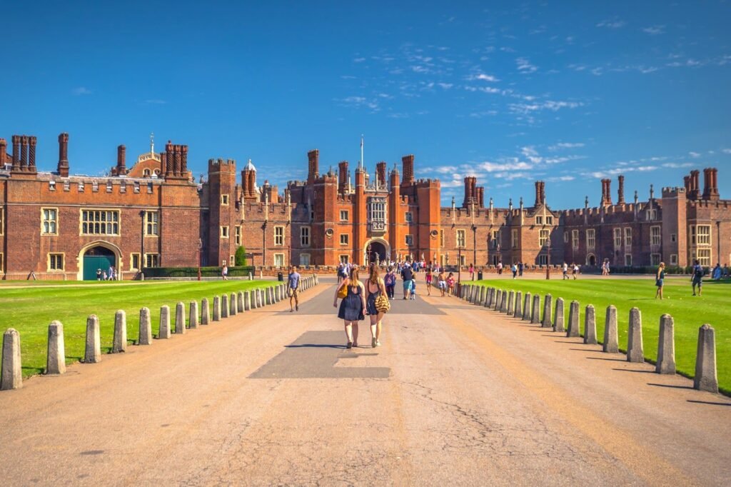 Hampton Court Palace in Surrey under a blue sky — accountants for businesses across Surrey, TaxDigit