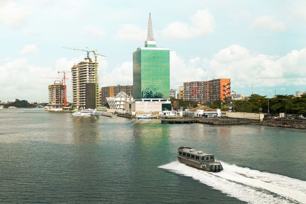 Lagos skyline and lagoon, Nigeria