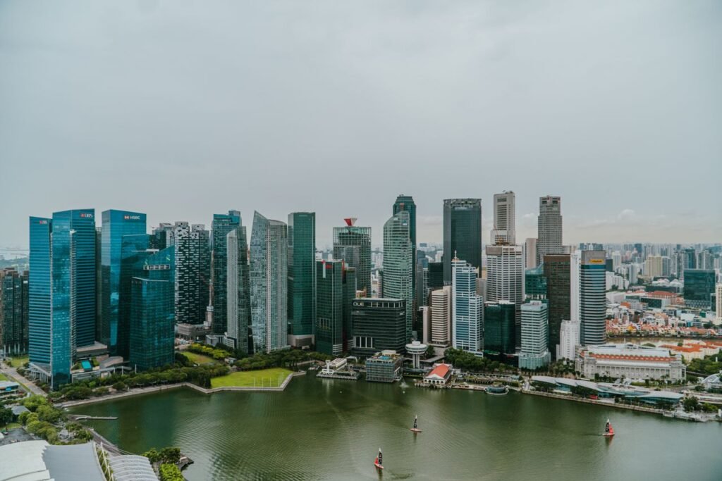 Aerial view of Marina Bay, Singapore