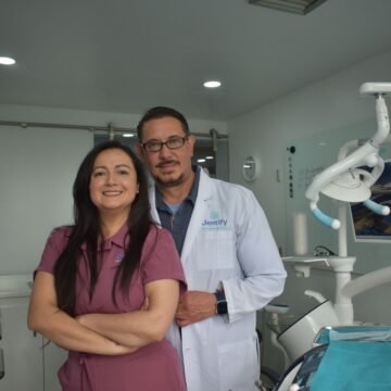 Two dental professionals in a UK dental surgery