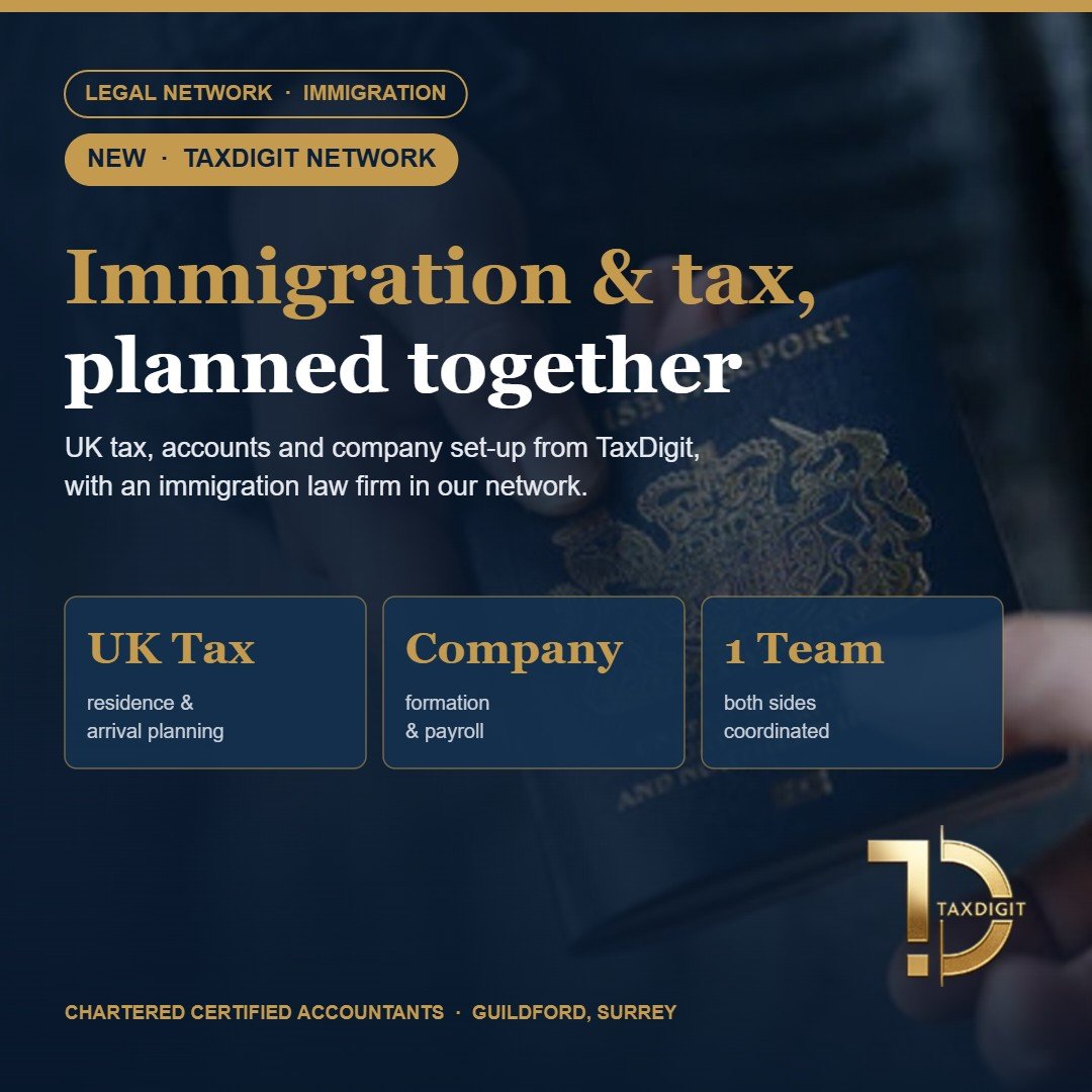 UK passport handed over, TaxDigit legal network for immigration and UK tax planning